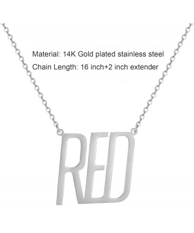 Album Song Title Necklace for Women, TS Inspired Necklace for Music Lover, Singer Fans Gifts Necklace Silver RED $8.24 Necklaces