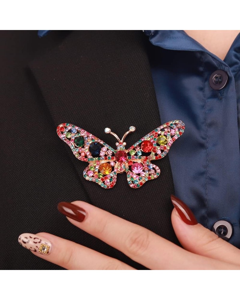 Small Cute Animal AB Color Butterfly Brooch Pin for Dress Suit Women Mens Unisex Jewelry Bling Brooches Colorful $9.68 Brooch...