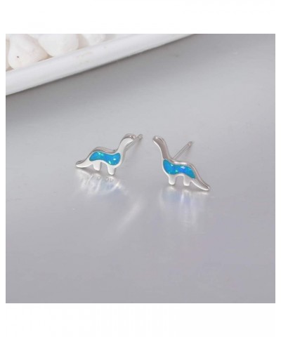 14K Gold Plated Stud Earrings for Women Teen Girls Opal/Moonstne Cute Animal Bird/Dinosaur/Halo/Triangle/Tiny Small Earrings ...