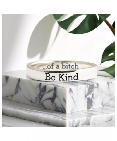 Be Kind...of a Bi*ch Ring, Be Kind Stainless Steel Engraved Ring, Inspirational Motivational Personalized Band Ring, Sisters ...