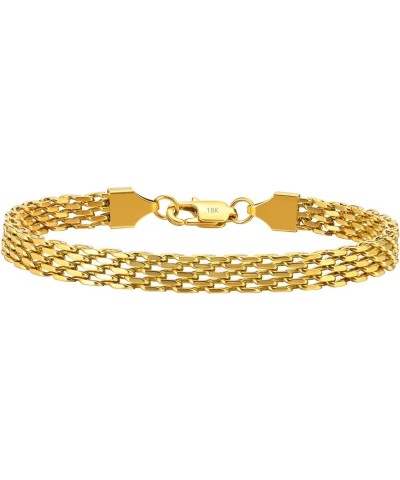 14k Gold Solid Mesh Bracelet With Adjustable Winding Chain, Popcorn, High-End Jewelry, Ladies' Gift… 7.5 Inches 18k gold $74....