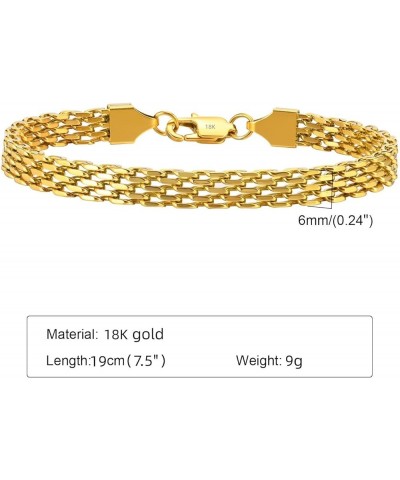 14k Gold Solid Mesh Bracelet With Adjustable Winding Chain, Popcorn, High-End Jewelry, Ladies' Gift… 7.5 Inches 18k gold $74....