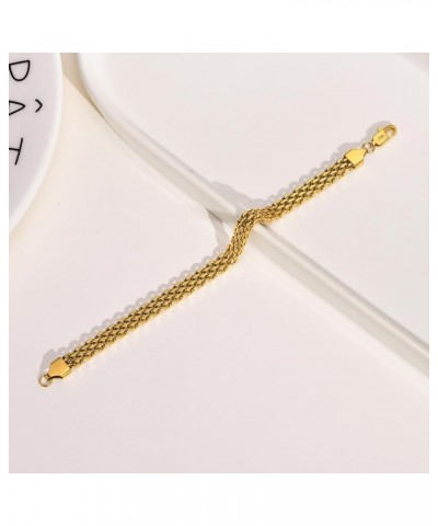 14k Gold Solid Mesh Bracelet With Adjustable Winding Chain, Popcorn, High-End Jewelry, Ladies' Gift… 7.5 Inches 18k gold $74....