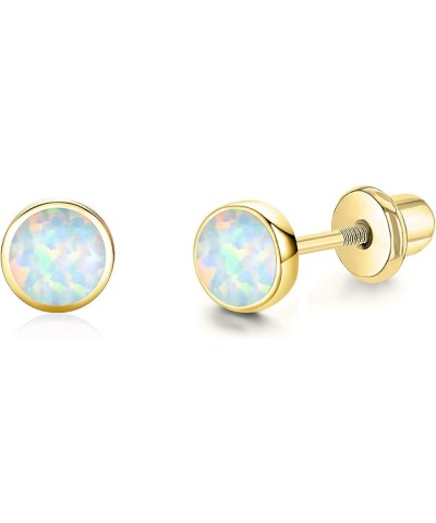 4mm Tiny Opal Stud Earrings Sterling Silver Screw Back Earrings Carnelian Abalone Shell Moonstone Turquoise Jewelry Mother's ...