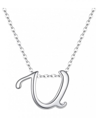 Initial Necklace 925 Sterling Silver 26 Letters Alphabet Pendant Necklace Personalized Charm Jewelry Gift for Women U $6.97 N...