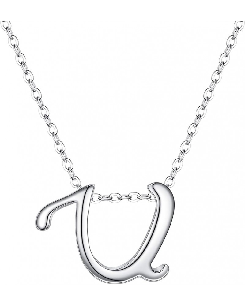 Initial Necklace 925 Sterling Silver 26 Letters Alphabet Pendant Necklace Personalized Charm Jewelry Gift for Women U $6.97 N...