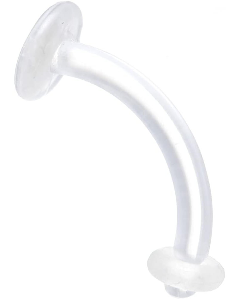 14 Gauge Belly Button Retainer Curved Barbell Clear Retainer 7/16 $7.53 Body Jewelry