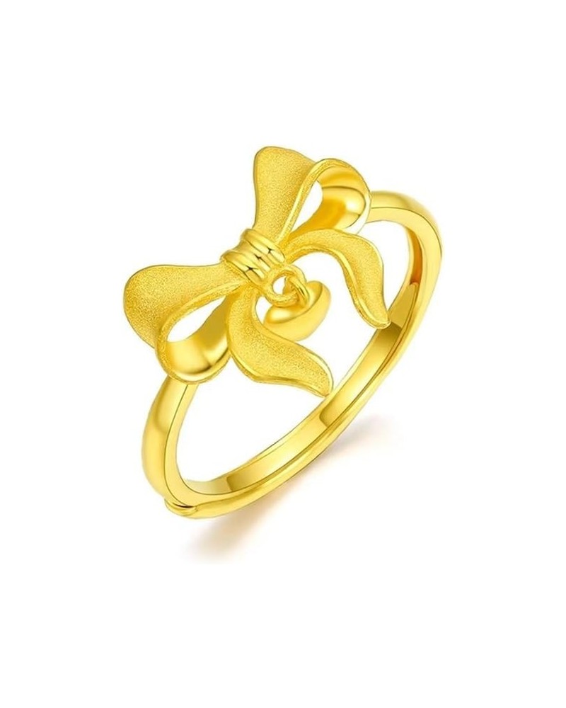 Gold Bow Rings for Women Girls.Cute Bow Ring Gold Ribbon Rings Bow Knot Rings Silver Infinity Rings Bow Jewelry Christmas Gif...