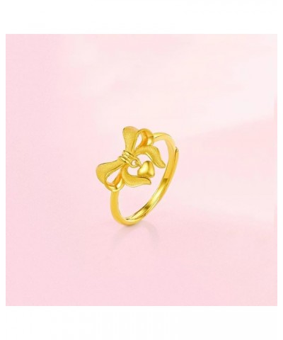 Gold Bow Rings for Women Girls.Cute Bow Ring Gold Ribbon Rings Bow Knot Rings Silver Infinity Rings Bow Jewelry Christmas Gif...