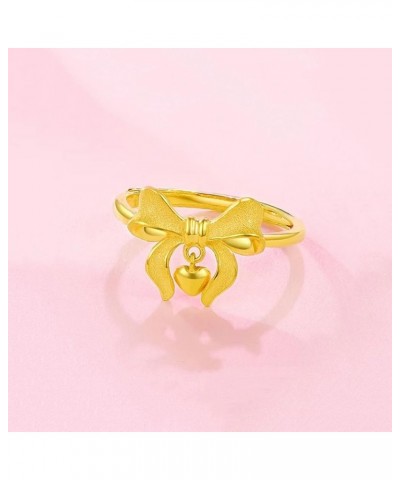 Gold Bow Rings for Women Girls.Cute Bow Ring Gold Ribbon Rings Bow Knot Rings Silver Infinity Rings Bow Jewelry Christmas Gif...