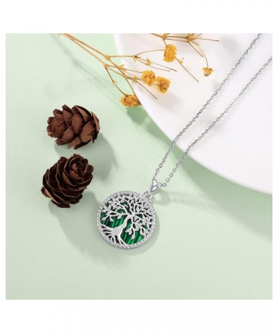 Tree of Life Necklace, Sterling Silver Pendant for Women Girls, Abalone Shell Family Tree Necklaces Jewelry for Mom/Wife/Gran...