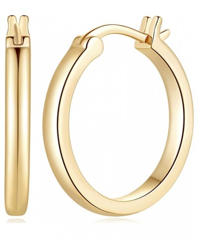 14K Gold Hoop Earrings for Women 14K Gold Earrings Lightweight Earrings Hoops 20mm/30mm 20MM-YELLOW GOLD $27.00 Earrings