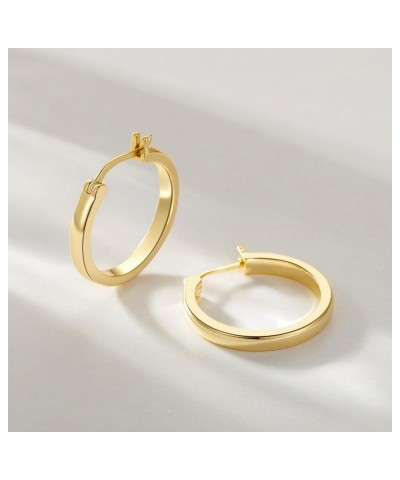 14K Gold Hoop Earrings for Women 14K Gold Earrings Lightweight Earrings Hoops 20mm/30mm 20MM-YELLOW GOLD $27.00 Earrings