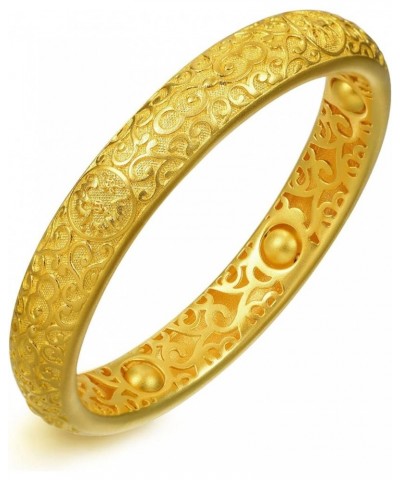 Cultural Blessings 999.9 24K Solid Gold Price-by-Weight Gold Five Blessing Bangle for Women 90502K Approx. 2.06tael (~77.1g) ...