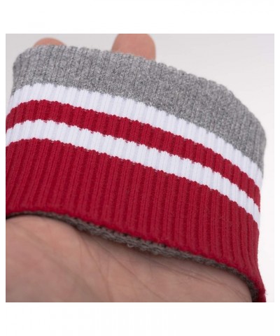 Stripes Rib Knit Seamless Cuff Fabric Knit Cuffs for Sleeves Extender for Jackets Sweatshirt Red & Gray $9.71 Bracelets