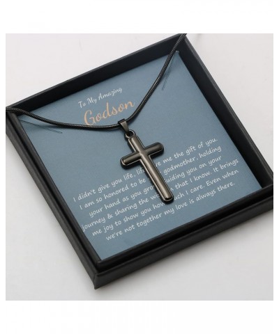 Cross Necklace for Men Faith Religious Christian Jewelry Black Silver Cross Pendant 20 Inches Chains Birthday Christmas Gifts...