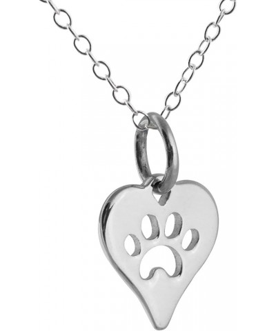 Sterling Silver Paw Print Necklaces for Women PAW PRINT 5 $17.64 Necklaces