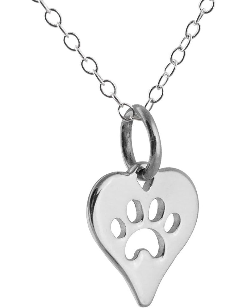 Sterling Silver Paw Print Necklaces for Women PAW PRINT 5 $17.64 Necklaces