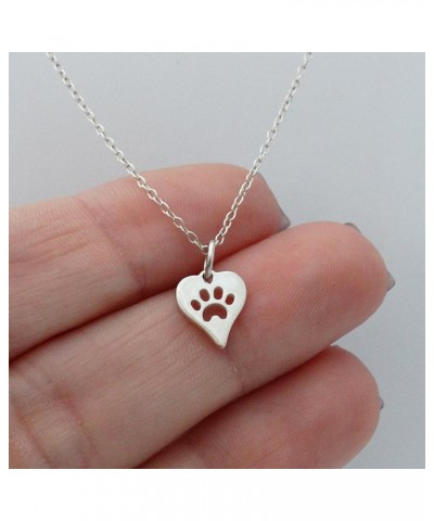 Sterling Silver Paw Print Necklaces for Women PAW PRINT 5 $17.64 Necklaces