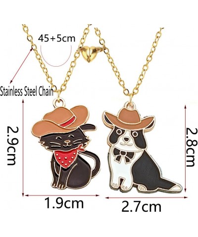 Best Friend Friendship Necklace for Women Men Cute Black White Dog Cat Necklace Girls BFF Necklace for 2 Jewelry 03 Dog $7.94...