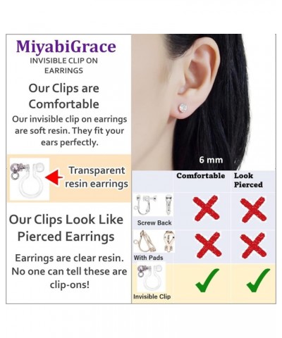 Comfortable Large Gold Invisible Clip On Hoop Earrings For Women, Silver Non Pierced Hoops Clip On Earrings Rose Gold MiyabiG...