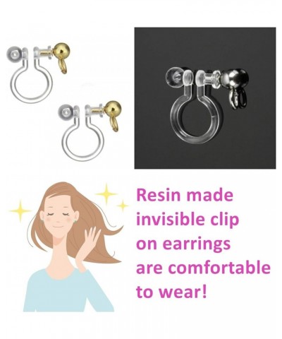 Comfortable Large Gold Invisible Clip On Hoop Earrings For Women, Silver Non Pierced Hoops Clip On Earrings Rose Gold MiyabiG...