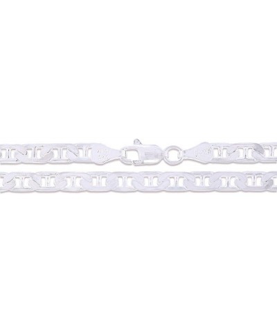 CHOOSE YOUR WIDTH Sterling Silver Flat Mariner Chain Solid 925 Italy Link Women's Men's Necklace 4.6mm Length 22 Inches $26.1...