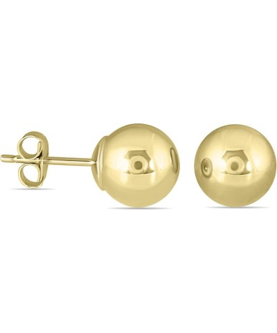 4mm - 8mm Ball Stud Earrings Avalible in 10K Yellow Gold, White Gold and Rose Gold Yellow Gold 7mm $15.99 Earrings