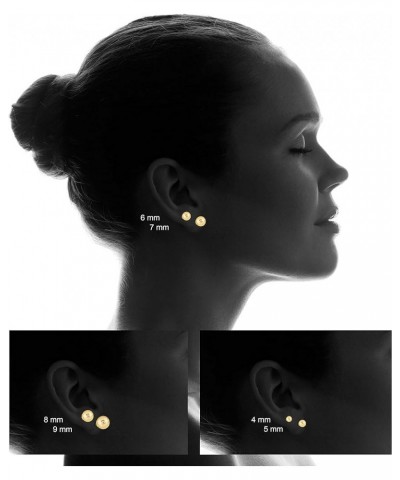 4mm - 8mm Ball Stud Earrings Avalible in 10K Yellow Gold, White Gold and Rose Gold Yellow Gold 7mm $15.99 Earrings