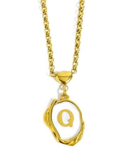 18K Gold Plated O-Chain Initial Women'S Necklaces Letter From A-Z Pendant Gold Initial Necklace Jewlery Gift For Girls Gole-Q...