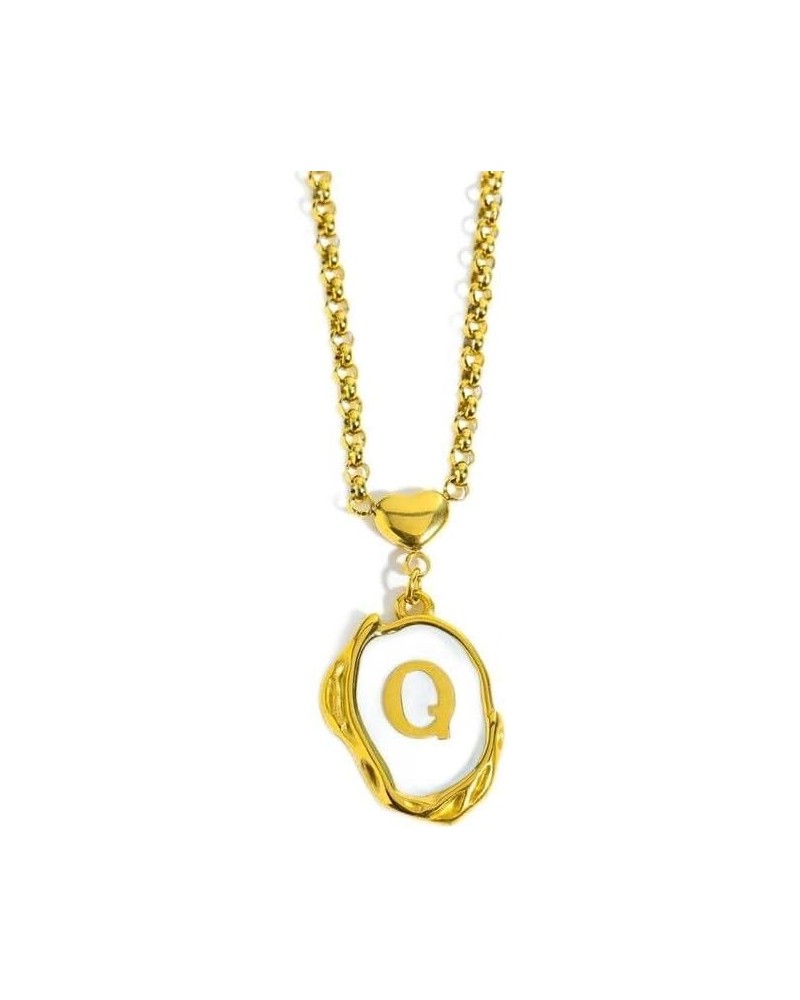 18K Gold Plated O-Chain Initial Women'S Necklaces Letter From A-Z Pendant Gold Initial Necklace Jewlery Gift For Girls Gole-Q...