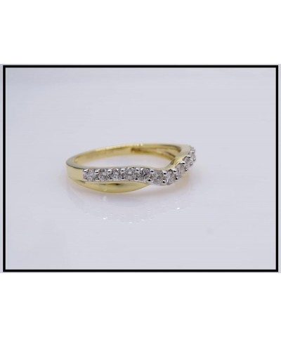 0.55 Carat (ctw) Round White Diamond Contour Wedding Band for Women in 10K Gold 9.5 Yellow Gold $282.97 Bracelets