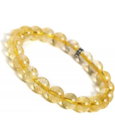 Natural Healing Gemstone Bracelet, 8mm Semi Precious Stone Bracelet for Men Women, Stress Relief Crystal Jewelry Citrine $8.6...