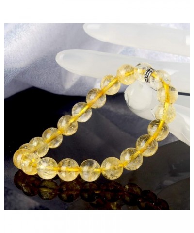 Natural Healing Gemstone Bracelet, 8mm Semi Precious Stone Bracelet for Men Women, Stress Relief Crystal Jewelry Citrine $8.6...