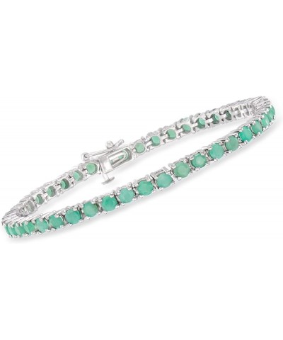 6.60 ct. t.w. Emerald Tennis Bracelet in Sterling Silver 7.25 Inches $118.80 Bracelets