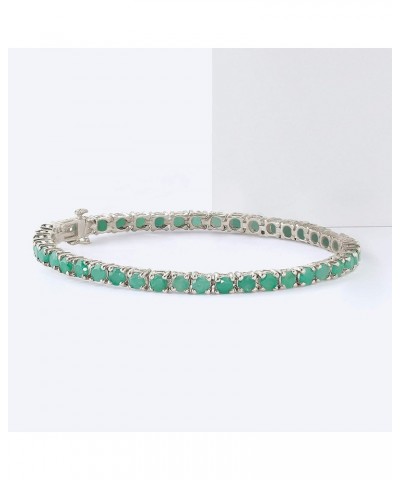 6.60 ct. t.w. Emerald Tennis Bracelet in Sterling Silver 7.25 Inches $118.80 Bracelets