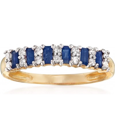 0.40 ct. t.w. Sapphire and .21 ct. t.w. Diamond Ring in 14kt Yellow Gold $175.00 Rings