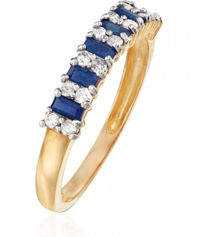 0.40 ct. t.w. Sapphire and .21 ct. t.w. Diamond Ring in 14kt Yellow Gold $175.00 Rings