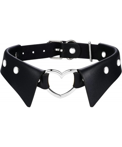 Heart Leather Choker Necklace for Women Sweet Heart Adjustable Goth Choker 12-16 Inches G-Bowtie choker-2 $7.79 Necklaces