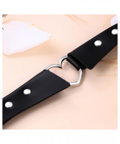 Heart Leather Choker Necklace for Women Sweet Heart Adjustable Goth Choker 12-16 Inches G-Bowtie choker-2 $7.79 Necklaces