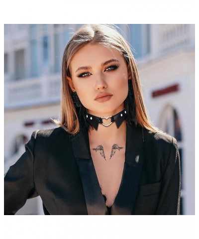 Heart Leather Choker Necklace for Women Sweet Heart Adjustable Goth Choker 12-16 Inches G-Bowtie choker-2 $7.79 Necklaces