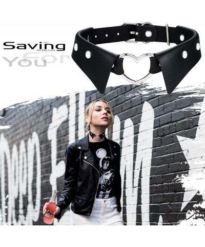 Heart Leather Choker Necklace for Women Sweet Heart Adjustable Goth Choker 12-16 Inches G-Bowtie choker-2 $7.79 Necklaces