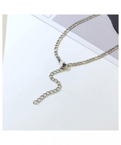 Lock Necklace Stainless Steel Lover Heart Padlock Chain Necklace Collar Choker for Men Women Silver Heart $10.02 Necklaces