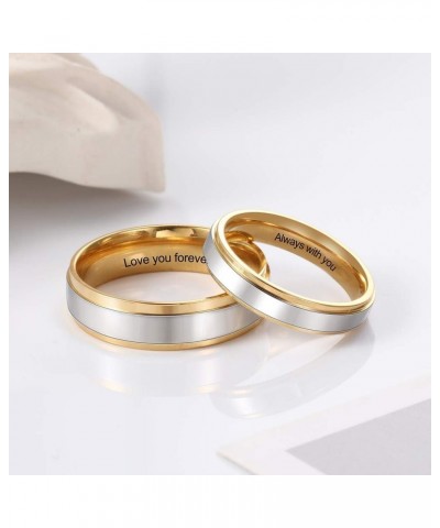 Personalized Matching Heart Promise Rings His & Hers Engagement Anniversary Couples Rings Set Gold-1 $12.25 Rings