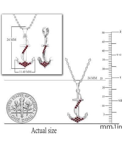 0.10 Carat (ctw) Round Diamond Ladies Alluring Ribbon Anchor Pendant with 18 Inch Silver Chain 1/10 CT | Available in 10K/14K...