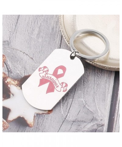 Survivor Gift Awareness Keychain Survivor Jewelry She is Unbreakable She's A Warrior She's You Cancer Fighter Gift Survivor K...