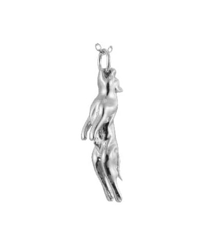 Dangling Dog Cute Breeds Pendant Necklace Pet Lovers Memorial Jewelry on 925 Sterling Silver Adjustable Chain Pitbull Pit Bul...