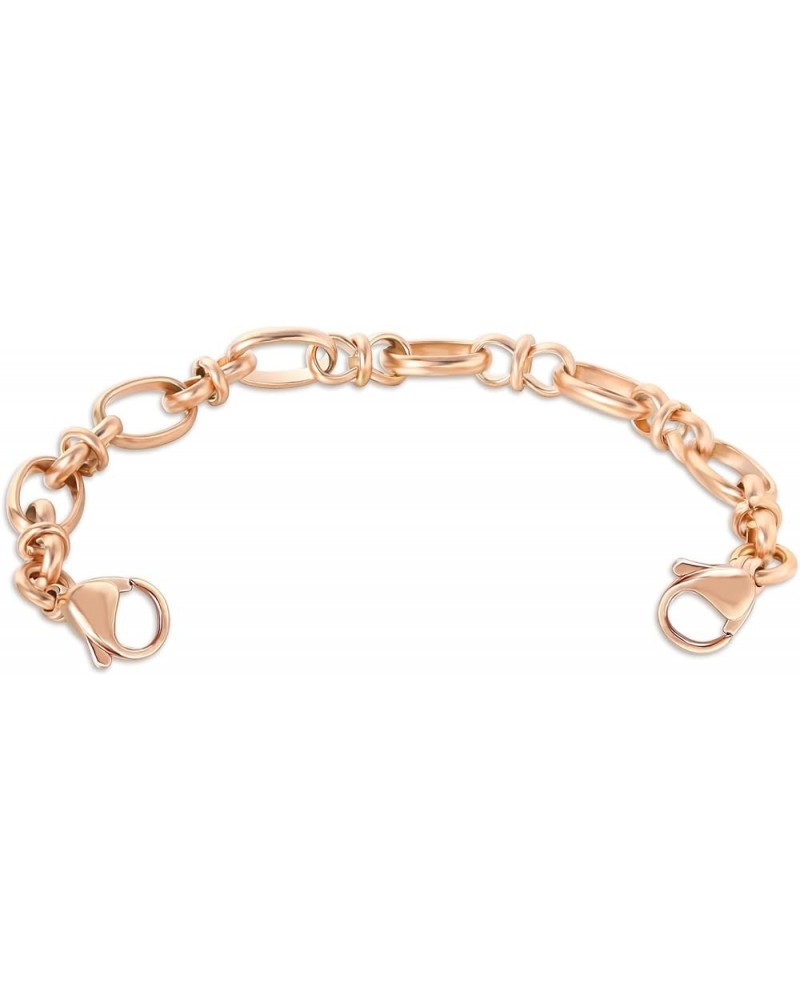 Bow Link Stainless Steel Interchangeable Medical Alert Replacement Bracelet for Women PVD Rose Gold 6.5 $24.43 Bracelets