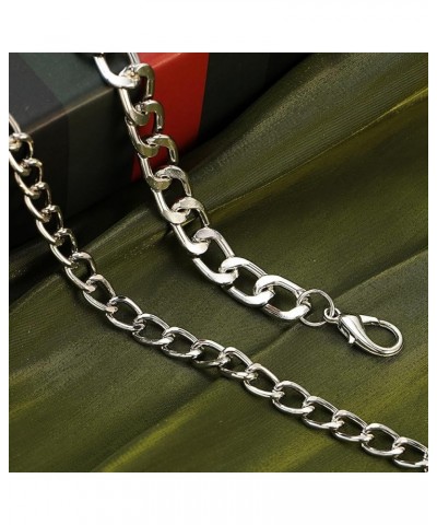 MultiLayer Metal Waist Chain Belly Waist Chain Punk Body Chain for Women and Girls Silver Pearl XL: 59 in/150 cm $13.43 Body ...