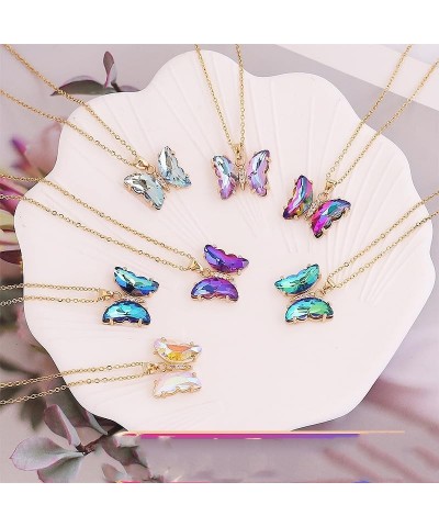 Butterfly Cubic Zircons Necklace for Women Sparkly Crystal Butterfly Pendant Chain Necklace Birthday Party Girlfriend Jewelry...